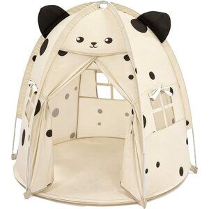 Kids Little Mouse Play Tent 55" with Aluminum Poles & Soft Peach Fabric, Ages 3